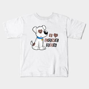 I Love dog Kids T-Shirt